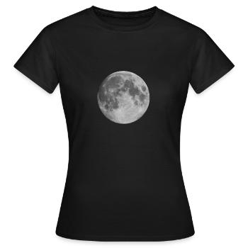 Mond - Frauen T-Shirt - Schwarz - Vorne - AI Model Female 172 dark (172cm)