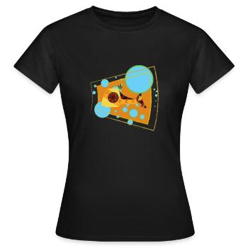 Lachs - Frauen T-Shirt - Schwarz - Vorne - AI Model Female 172 dark (172cm)