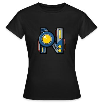 Buchstabe N Geschenk Name Roboter Technik nerd - Frauen T-Shirt - Schwarz - Vorne - AI Model Female 172 dark (172cm)