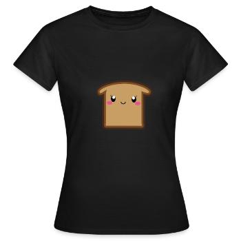 Brot - Frauen T-Shirt - Schwarz - Vorne - AI Model Female 172 dark (172cm)