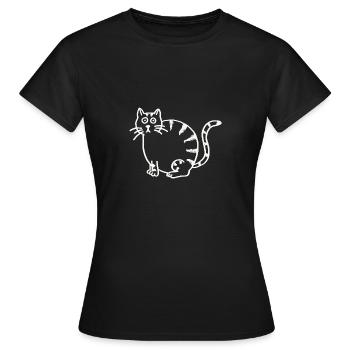 THICK CAT - Women's T-Shirt - black - Front - AI Model Female 172 dark (172cm)