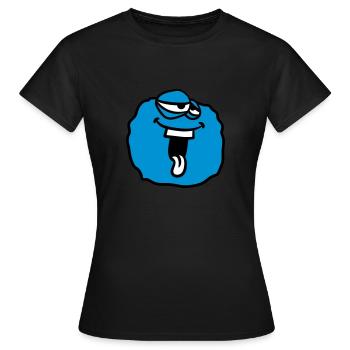 cercle de balle autour du visage de rire monstre de tête drôle - T-shirt Femme - noir - Devant - AI Model Female 172 dark (172cm)