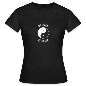 Wing Chun WingTsun Yin und Yang - Frauen T-Shirt - Schwarz - Vorne - AI Model Female 172 dark (172cm)