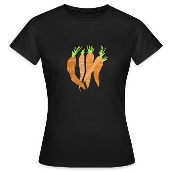 Carottes / Carottes - T-shirt Femme - noir - Devant - AI Model Female 172 dark (172cm)