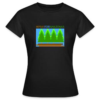 Pray for amazonas 2.0 - Frauen T-Shirt - Schwarz - Vorne - AI Model Female 172 dark (172cm)