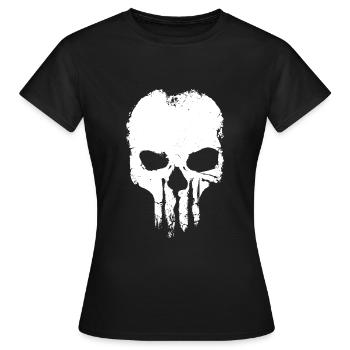Cadeau d'horreur crâne crâne - T-shirt Femme - noir - Devant - AI Model Female 172 dark (172cm)