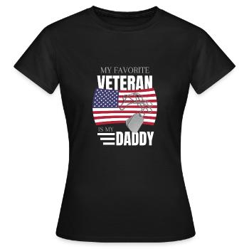 Mon ancien combattant préféré est la Journée des anciens combattants de mon père - T-shirt Femme - noir - Devant - AI Model Female 172 dark (172cm)