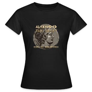 Alexander der Große - Frauen T-Shirt - Schwarz - Vorne - AI Model Female 172 dark (172cm)