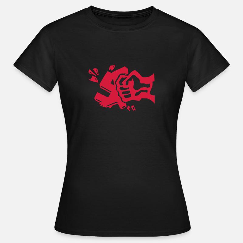 Against Nazis - Women's T-Shirt - black
