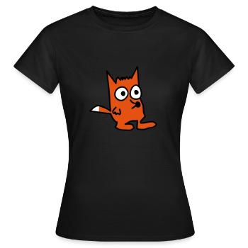 Fuchs - Frauen T-Shirt - Schwarz - Vorne - AI Model Female 172 dark (172cm)