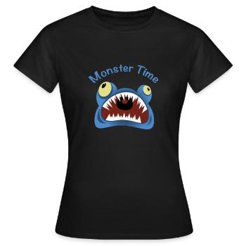 Monster Scare Scary Monster Time creature teeth - Women's T-Shirt - black - Front - AI Model Female 172 dark (172cm)