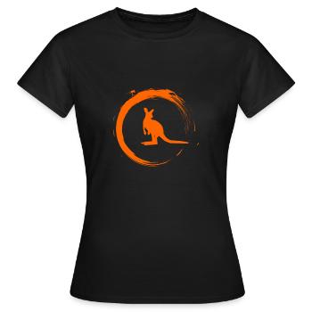 Kangaroo - Frauen T-Shirt - Schwarz - Vorne - AI Model Female 172 dark (172cm)
