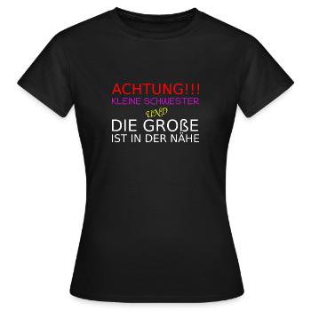 Petite sœur - T-shirt Femme - noir - Devant - AI Model Female 172 dark (172cm)
