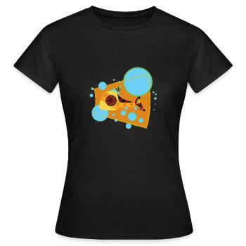Lachs - Frauen T-Shirt - Schwarz - Vorne - AI Model Female 172 dark (172cm)