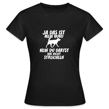 Hund / Hunde / Spruch / Tierliebhaber - Frauen T-Shirt - Schwarz - Vorne - AI Model Female 172 dark (172cm)