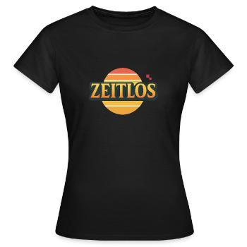 Zeitlos Logo - Frauen T-Shirt - Schwarz - Vorne - AI Model Female 172 dark (172cm)