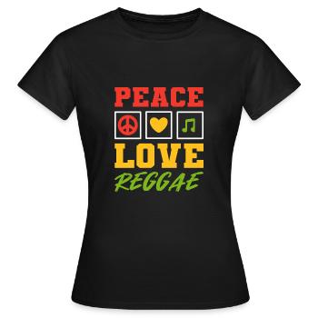 Friedensliebes Reggae Musiker Gift - Frauen T-Shirt - Schwarz - Vorne - AI Model Female 172 dark (172cm)