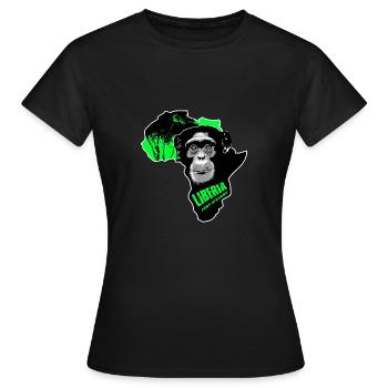 Chimpanzé du Libéria - T-shirt Femme - noir - Devant - AI Model Female 172 dark (172cm)