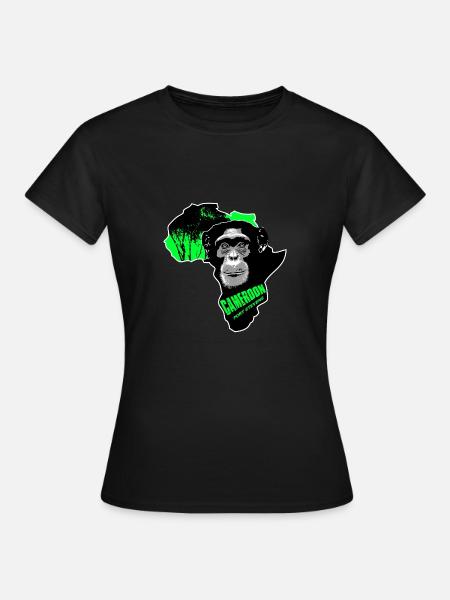 Kamerun - Schimpanse - Frauen T-Shirt - Schwarz