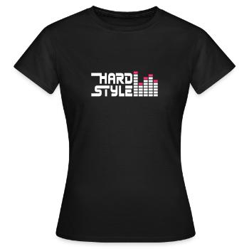 hard style hardstyle equalizer EN - Women's T-Shirt - black - Front - AI Model Female 172 dark (172cm)