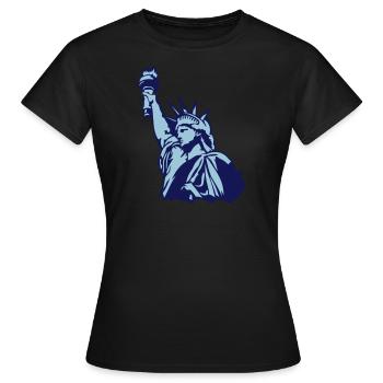 Freiheitsstatue USA Amerika amerikanisches Denkmal 0 - Frauen T-Shirt - Schwarz - Vorne - AI Model Female 172 dark (172cm)