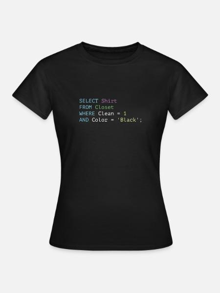 Select Shirt Code - Frauen T-Shirt - Schwarz