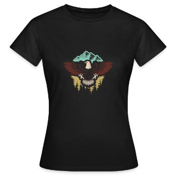 Majestic Flying American Bald Eagle - T-shirt Femme - noir - Devant - AI Model Female 172 dark (172cm)