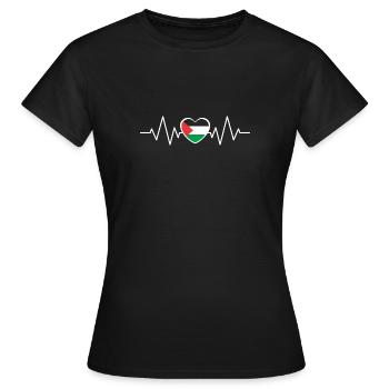 Palestine Pulse - Women's T-Shirt - black - Front - AI Model Female 172 dark (172cm)