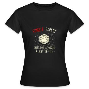 Fumble expert - T-shirt Femme - noir - Devant - AI Model Female 172 dark (172cm)