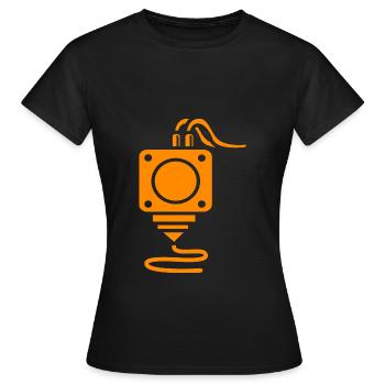 Impression 3D - T-shirt Femme - noir - Devant - AI Model Female 172 dark (172cm)