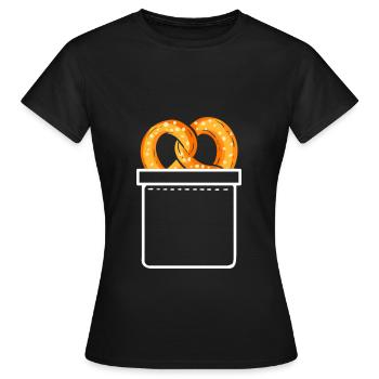 bretzel - T-shirt Femme - noir - Devant - AI Model Female 172 dark (172cm)