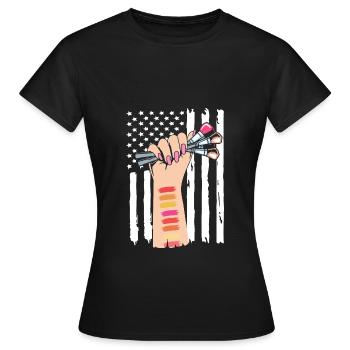 Kosmetikerin - Frauen T-Shirt - Schwarz - Vorne - AI Model Female 172 dark (172cm)