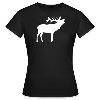 Hirsch Form Kontur - Frauen T-Shirt - Schwarz - Vorne - AI Model Female 172 dark (172cm)