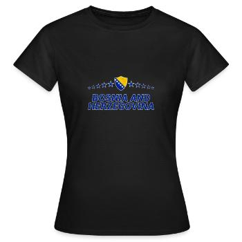 Bosnien und Herzegowina - Frauen T-Shirt - Schwarz - Vorne - AI Model Female 172 dark (172cm)
