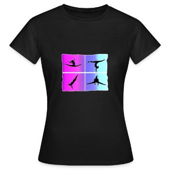 Gymnastics - Gymnastics, Gymnastics - Women's T-Shirt - black - Front - AI Model Female 172 dark (172cm)