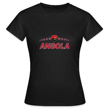 Angola - Frauen T-Shirt - Schwarz - Vorne - AI Model Female 172 dark (172cm)