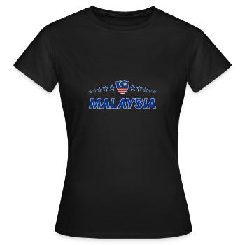 Malaysia - Frauen T-Shirt - Schwarz - Vorne - AI Model Female 172 dark (172cm)