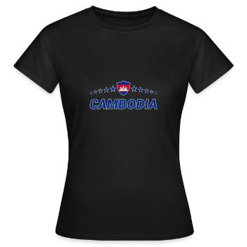 Kambodscha - Frauen T-Shirt - Schwarz - Vorne - AI Model Female 172 dark (172cm)