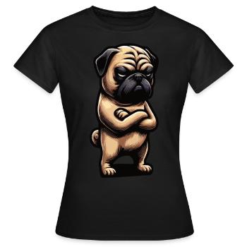 Carlin Carlins Propriétaires de carlins Amoureux des carlins Gardiens de carlins - T-shirt Femme - noir - Devant - AI Model Female 172 dark (172cm)