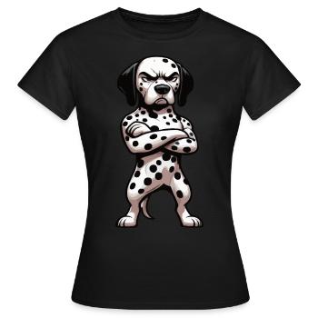 Dalmatians Dalmatian owners Dalmatian owners - Women's T-Shirt - black - Front - AI Model Female 172 dark (172cm)