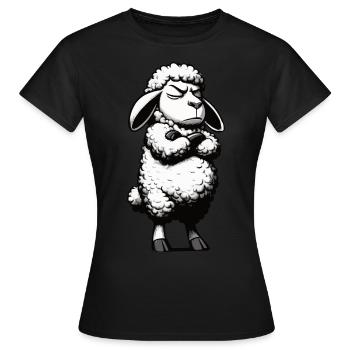 mouton berger de moutons éleveur de moutons troupeau de moutons - T-shirt Femme - noir - Devant - AI Model Female 172 dark (172cm)