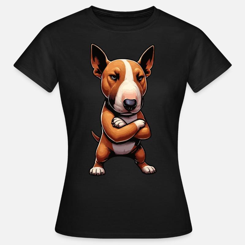Bullterrier-gave - T-skjorte for kvinner - svart