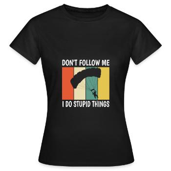 parachute - Women's T-Shirt - black - Front - AI Model Female 172 dark (172cm)