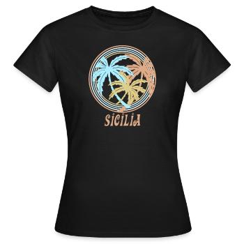 Sicile - T-shirt Femme - noir - Devant - AI Model Female 172 dark (172cm)