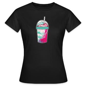 Milkshake Space - T-shirt Femme - noir - Devant - AI Model Female 172 dark (172cm)