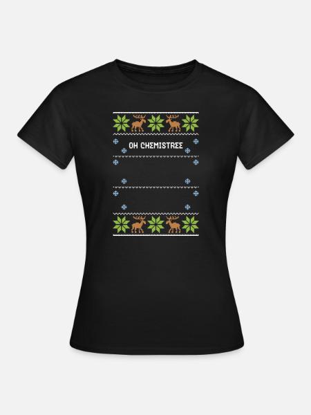 Oh Chemistree - Noël moche - T-shirt Femme - noir