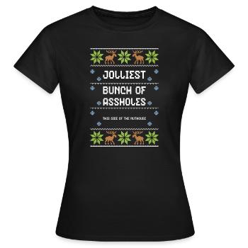 Jolliest Bunch Of Assholes This... - Women's T-Shirt - black - Front - AI Model Female 172 dark (172cm)