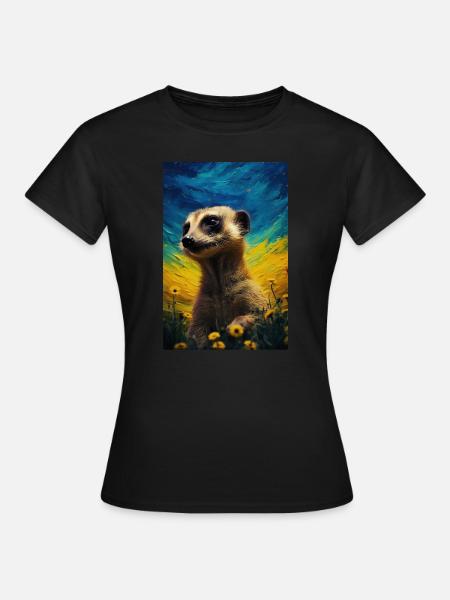Erdmännchen - Frauen T-Shirt - Schwarz