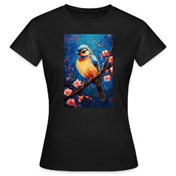 Moineau - T-shirt Femme - noir - Devant - AI Model Female 172 dark (172cm)