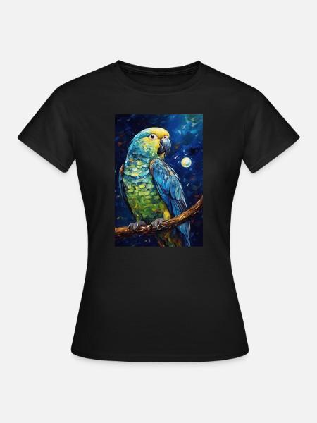Papagei - Frauen T-Shirt - Schwarz